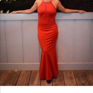 Red mermaid dress